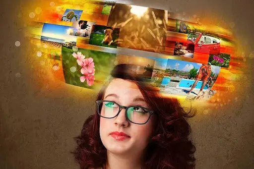 A person thinking