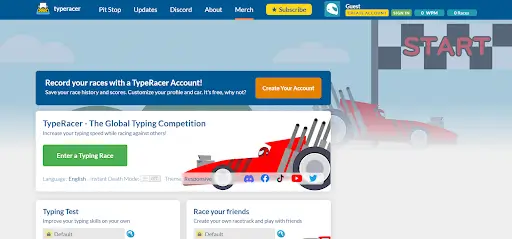 TypeRacer-online typing