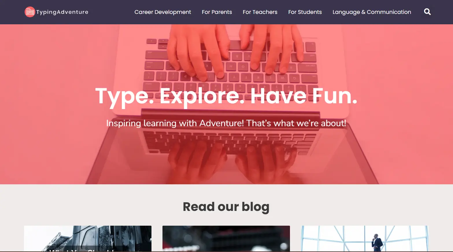 Typing Adventure-online learning games