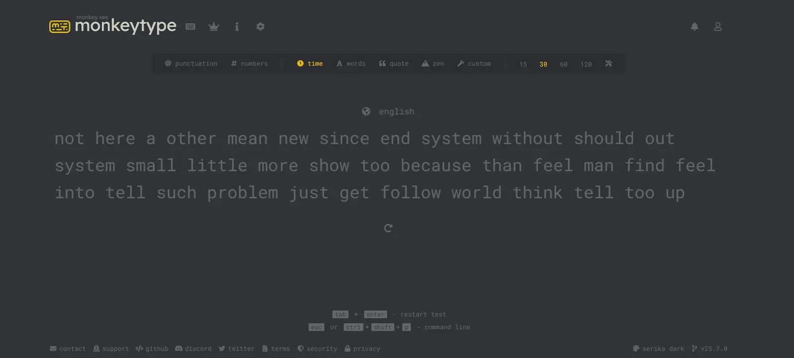 online typing-Monkeytype